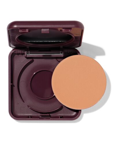 hervulbaar poederdoosje voor mattifying of bronzer poeder donkerrood - 11290408 - HEMA